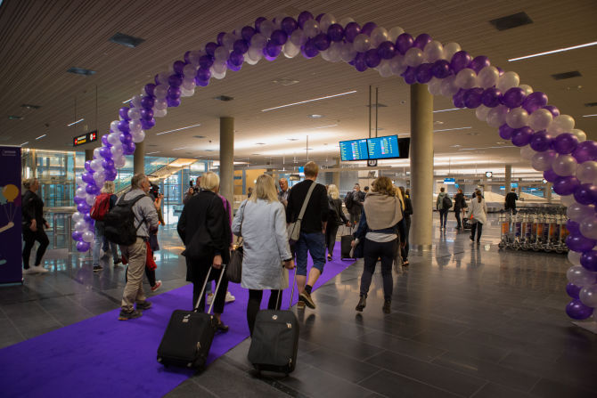 Ny ankomsthall for innlandspassasjerer på Gardermoen