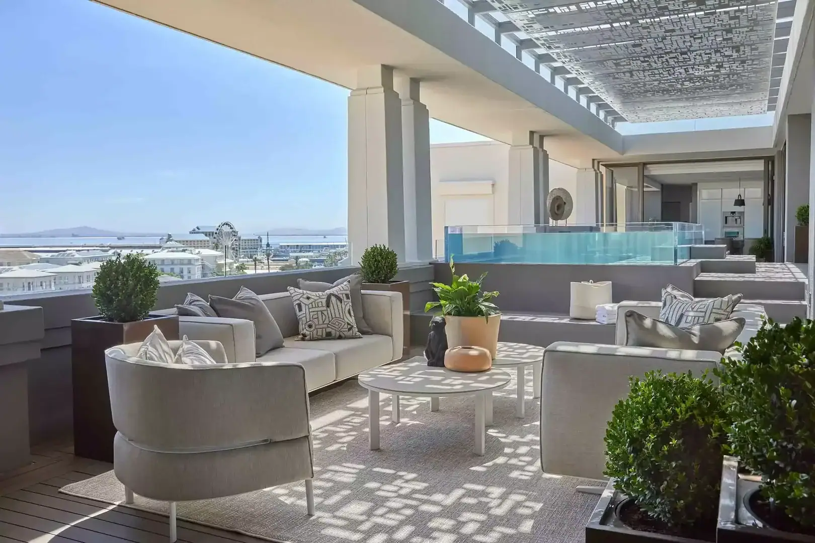 a room's balcony at one&only cape town