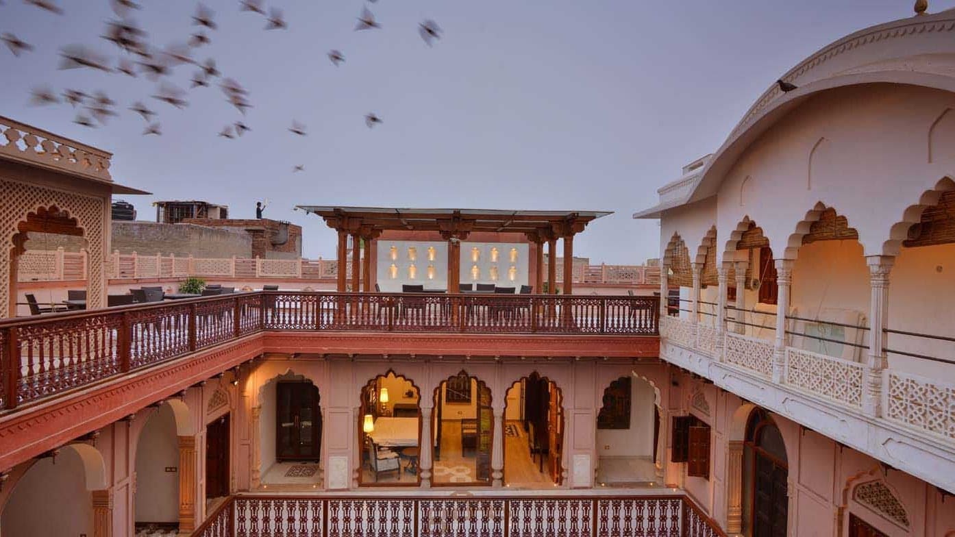 Bird view of The Haveli hotel