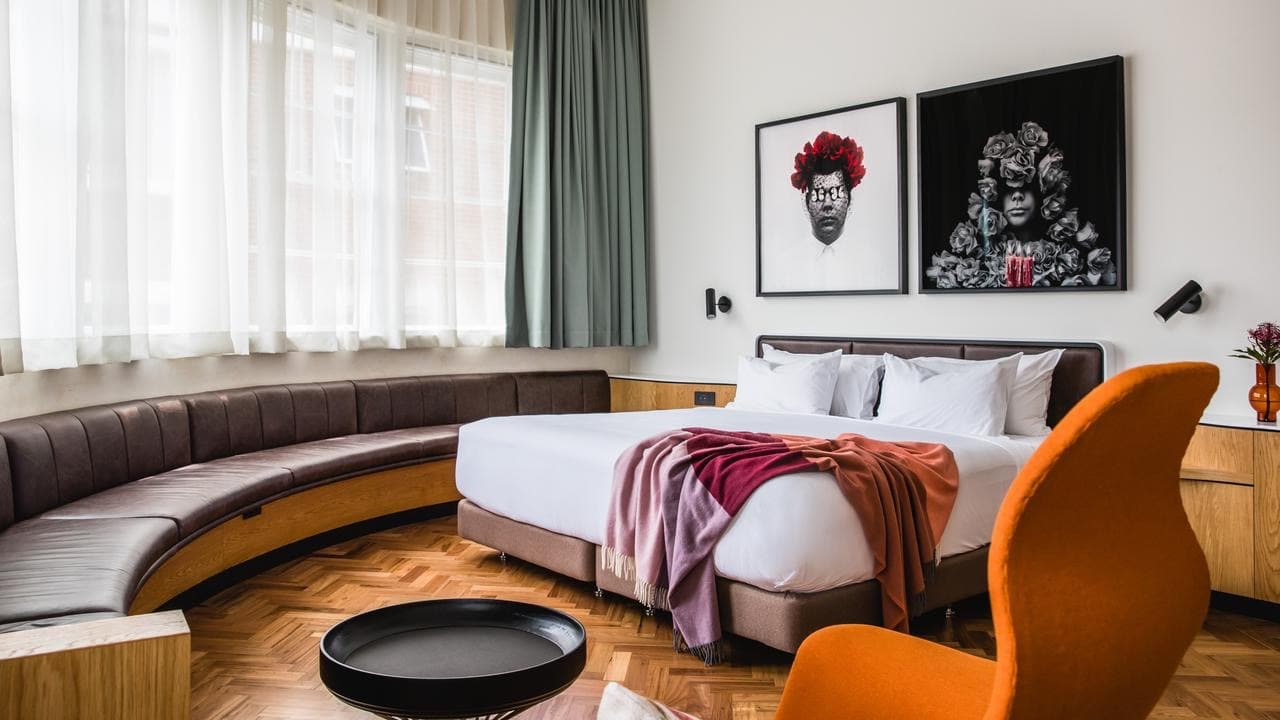 bedroom at old clare hotel sydney