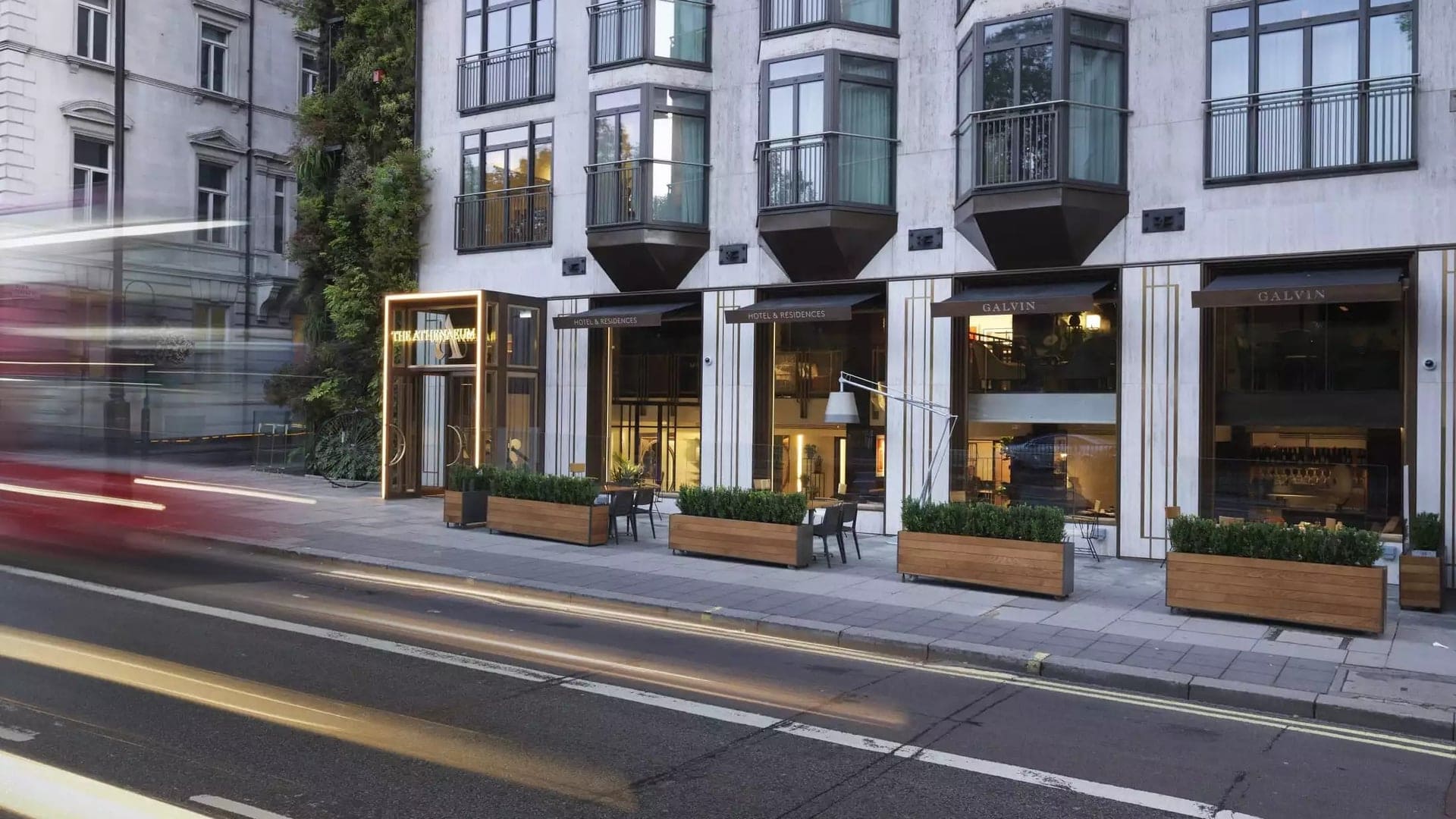 Front entrance of The Athenaeum Hotel & Residences london