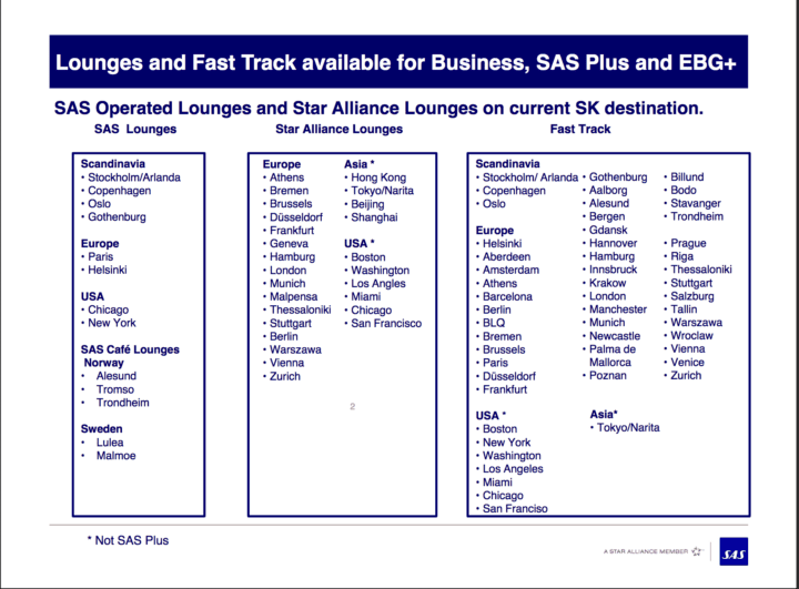 Endringer i lounge og fast tracktilbudet hos SAS - 2
