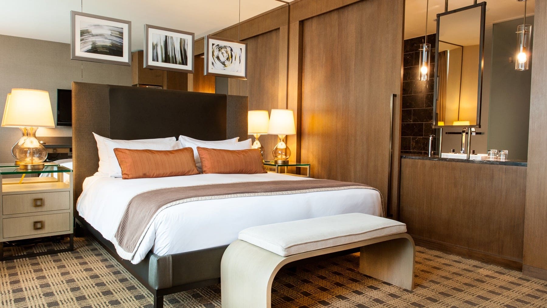 Bedroom at loden hotel vancouver