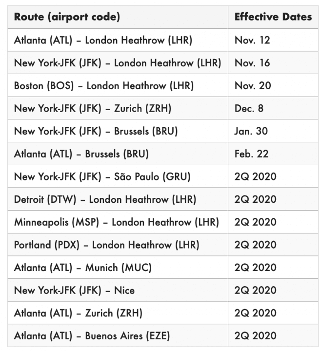 Delta lanserer nye kabinprodukter på Europa-ruter - 2