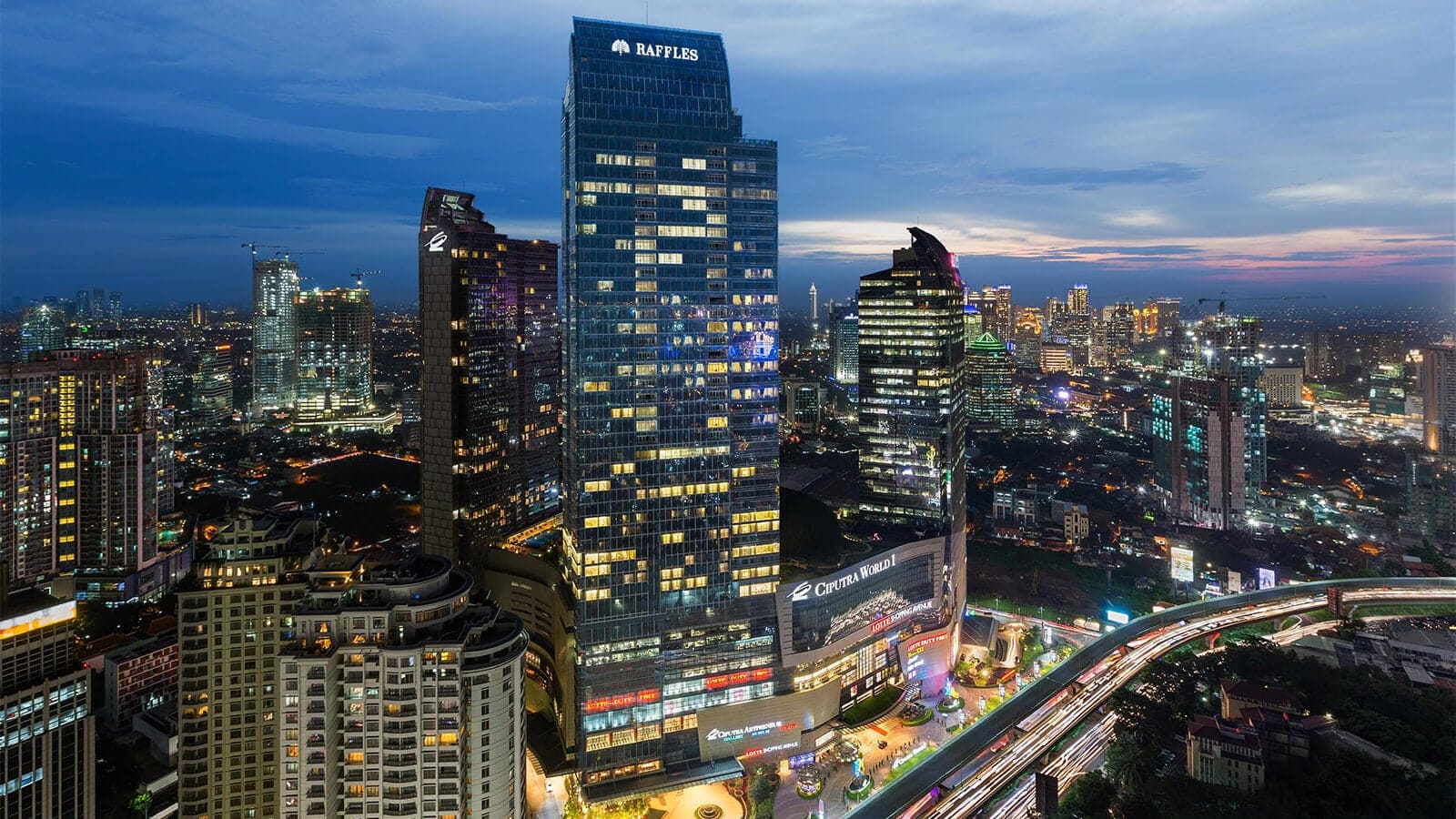 Outside of hotel raffles jakarta