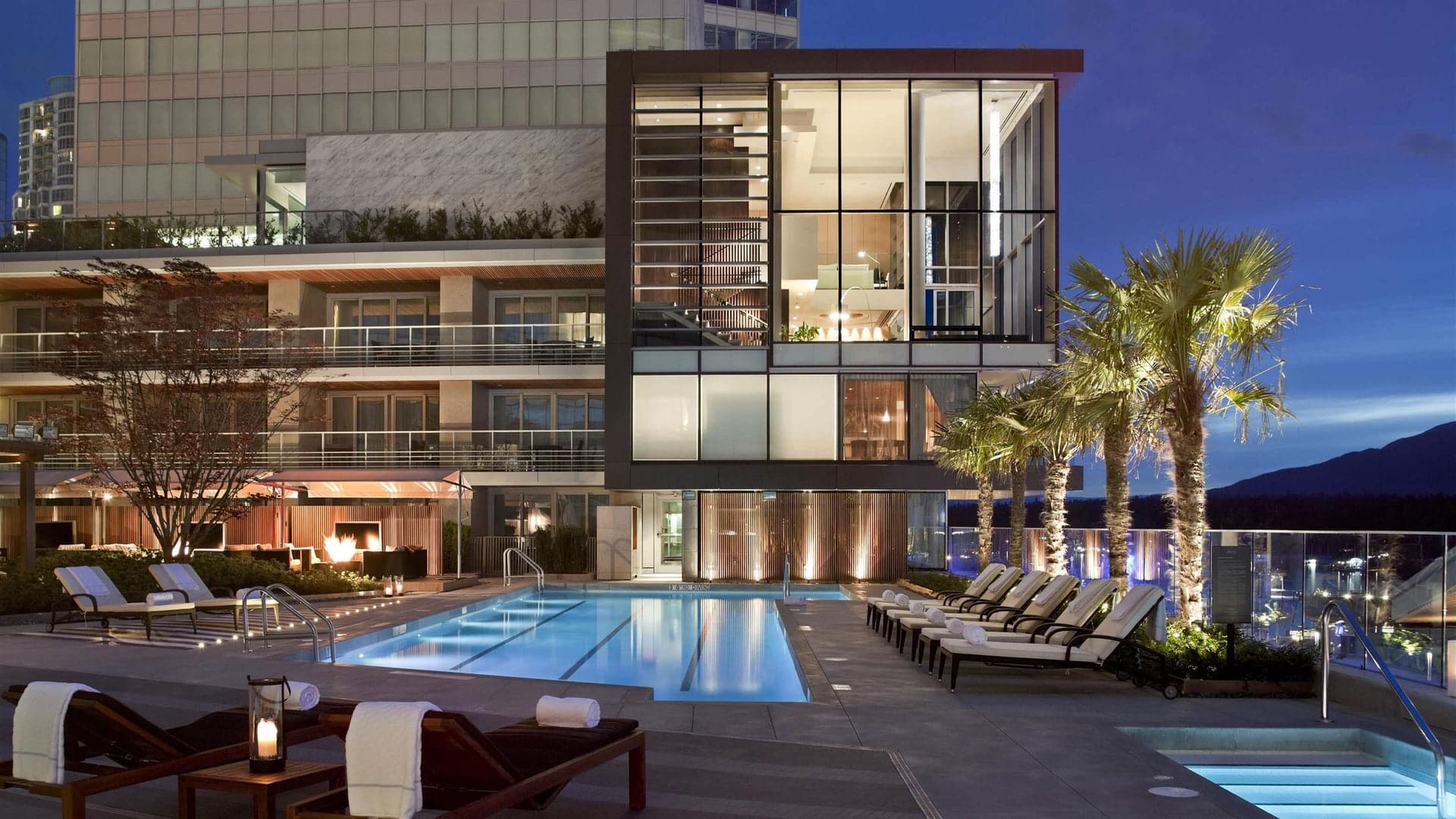 Outdoor pool at fairmont pacific rim
