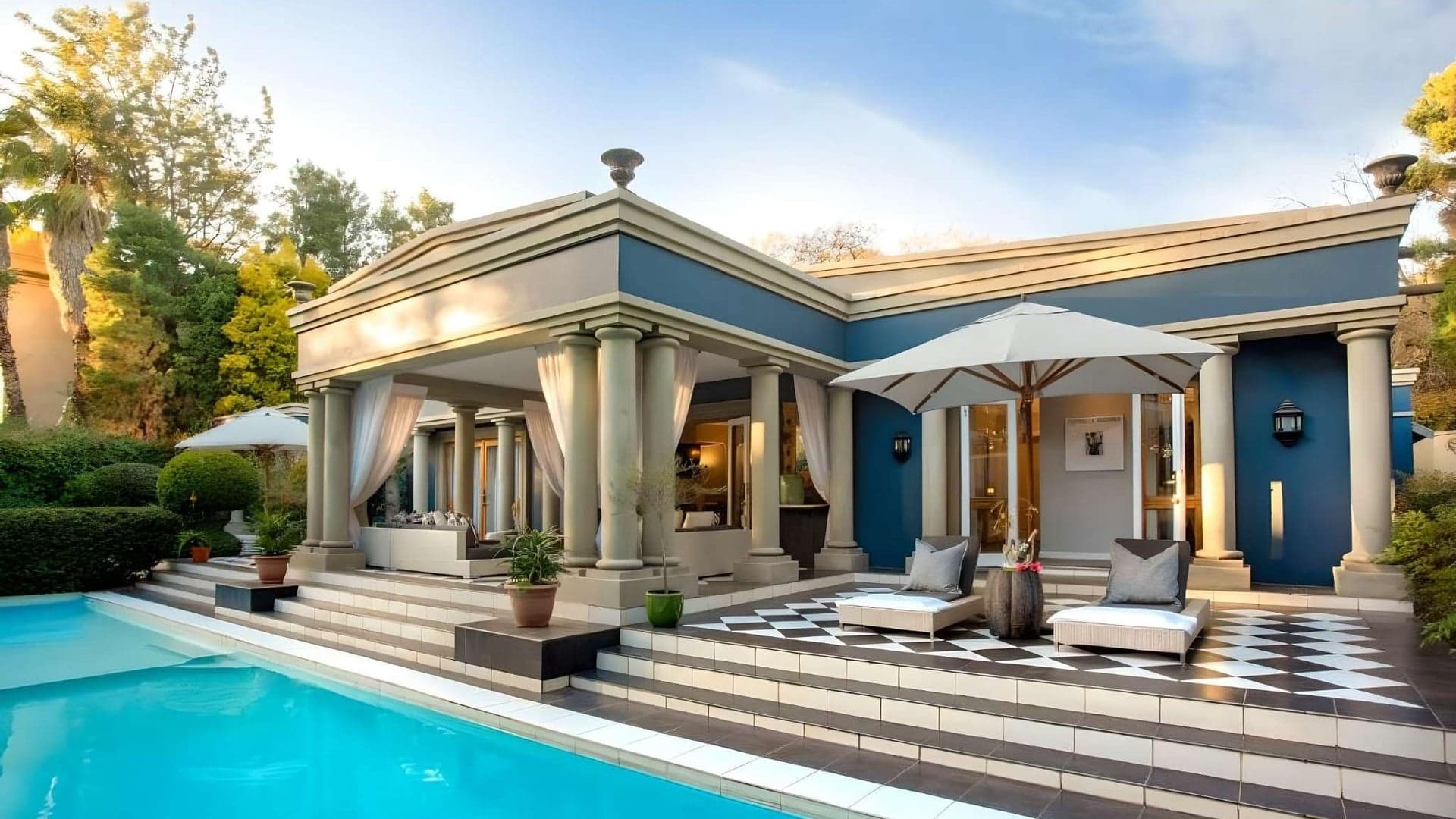 Pool area at fairlawns boutique hotel & spa johannesburg