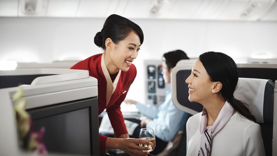 Cathay Pacific's New Long-Haul Business Class Dining