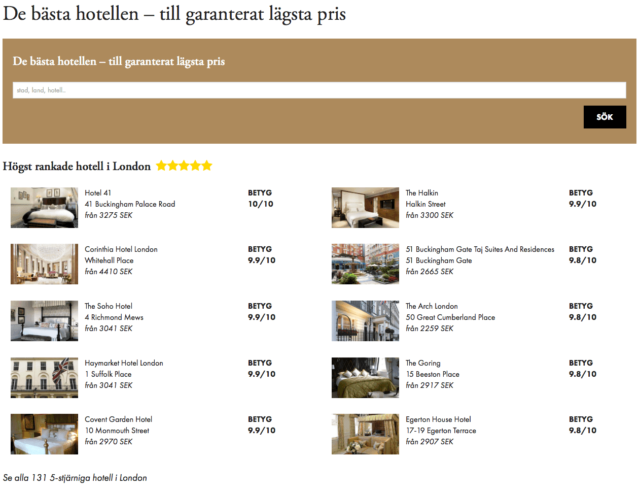 Förbättringar och nyheter i BusinessClass hotellsektion