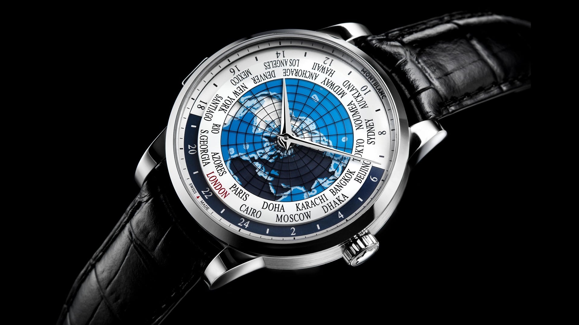 A Montblanc Star Legacy Orbis Terrarum watch.
