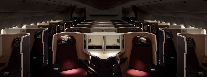 New business class seats on Japan Airlines' Boeing 777-200ER