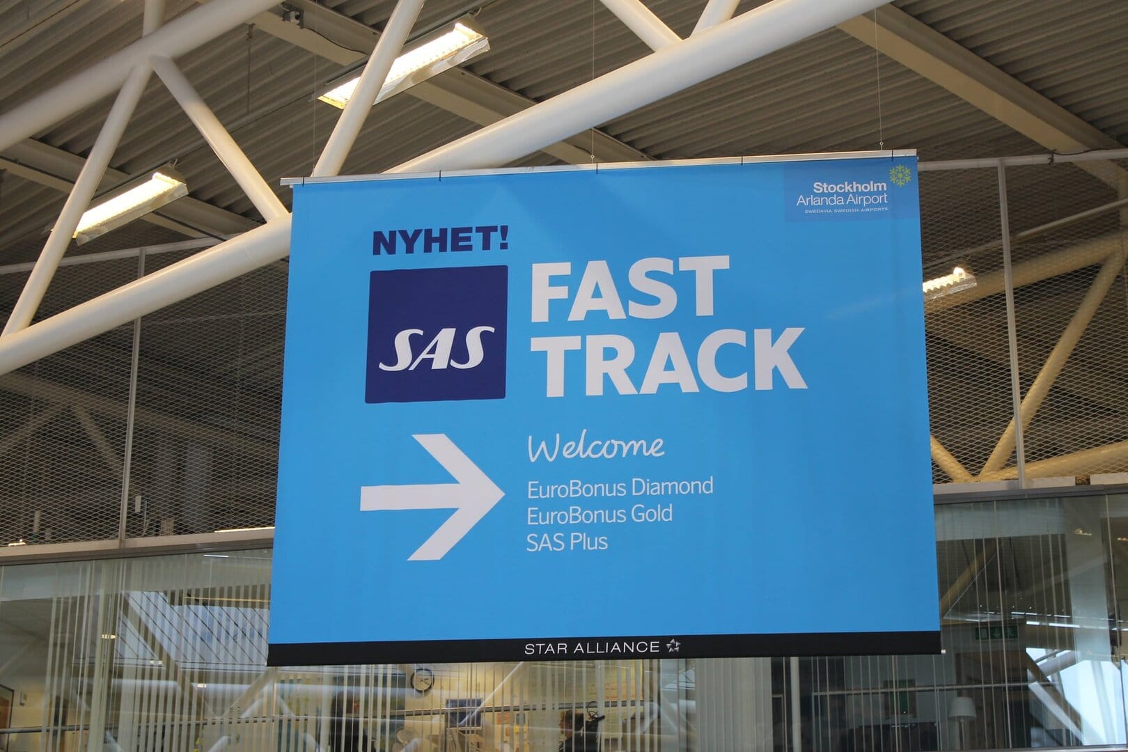 Invigning av SAS nya fast track på Arlanda terminal 4