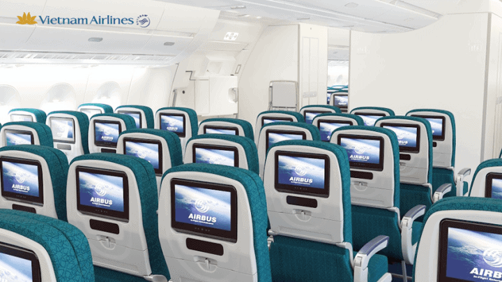 Vietnam Airlines första Airbus A350 - här är deras nya business class och economy class - Vietnam Airlines premium economy och economy class på Airbus A350 - 1