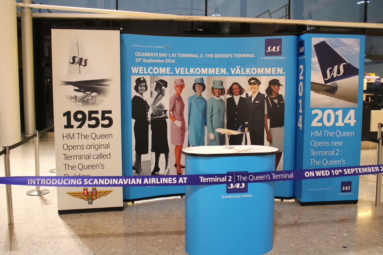 SAS har flyttat in i Terminal 2, Star Alliance nya hem på London Heathrow flygplats
