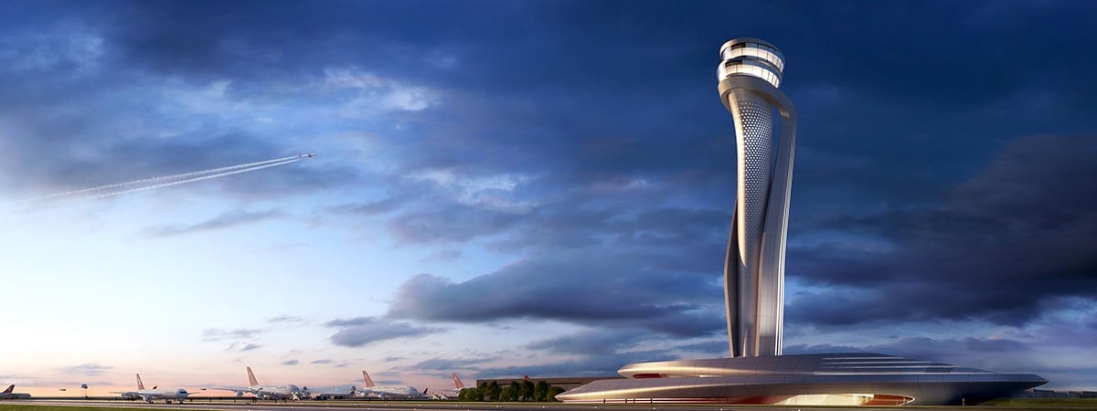 Istanbul New Airport unveils tulip-inspired control tower