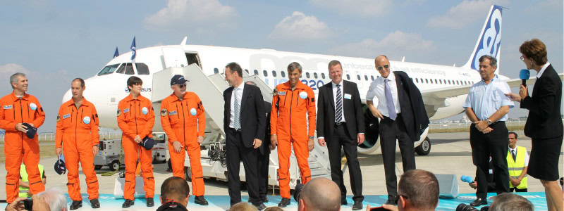 Den første flyvning med Airbus A320 NEO - SAS og Norwegians fremtidige kortdistancefly