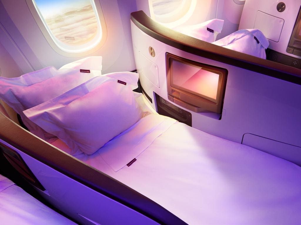 virgin atlantic flat beds in their business class