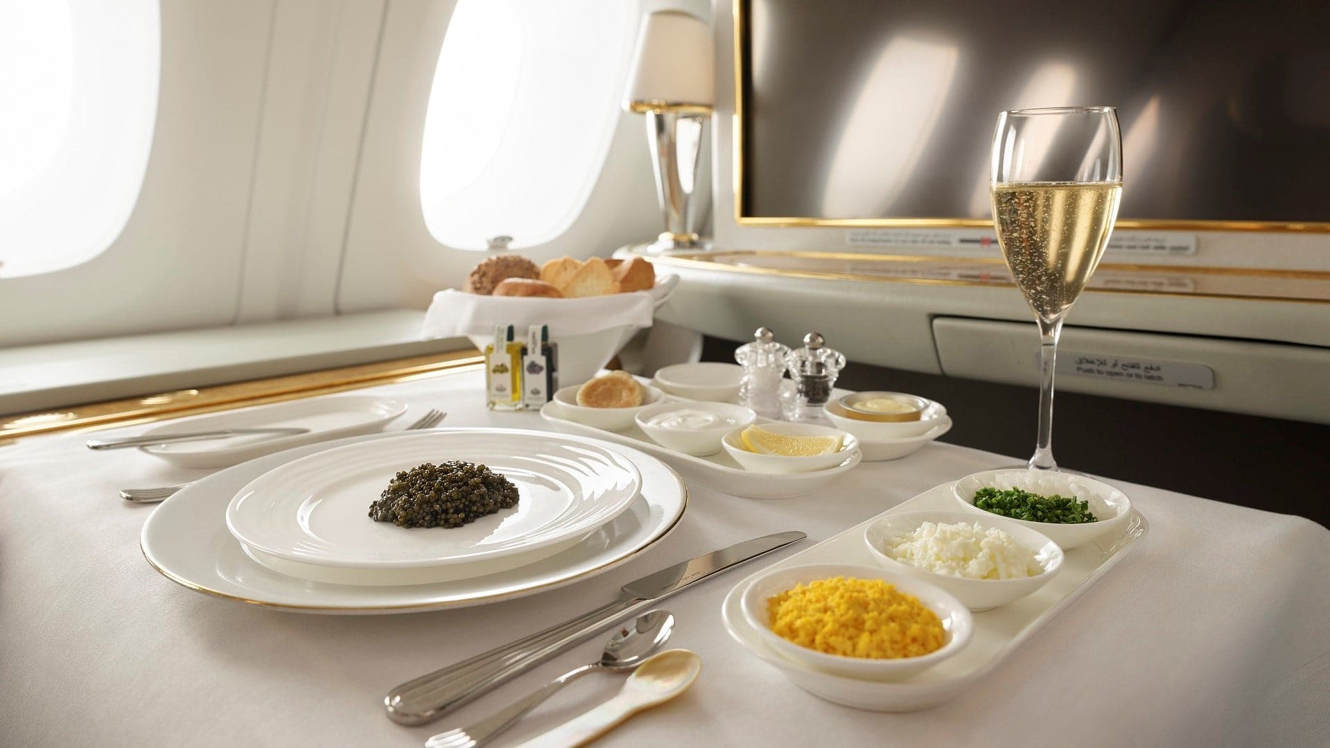Emirates serves unlimited caviar and vintage Champagne in First Class - 1