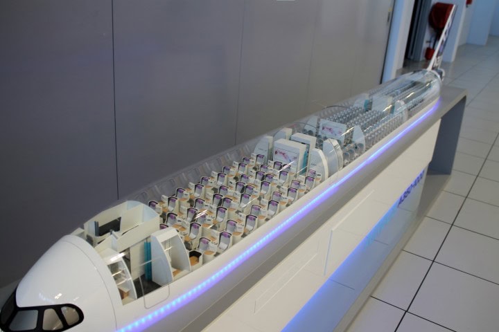 A visit to the Airbus mock-up centre - with full-scale cabins from all Airbus aircraft - Airbus A350 - 2