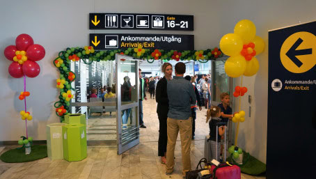 Gemensam transithall för alla passagerare på Göteborg Landvetter flygplats