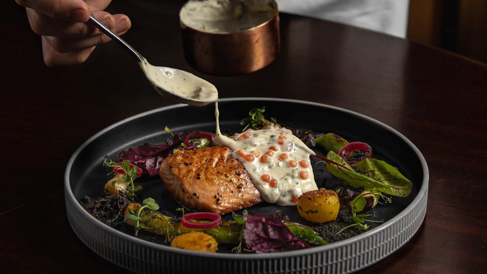 fish being prepared at Ce la Vie