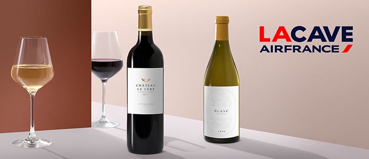 With Air France wine cellar, enjoy the best wines and champagnes served on board