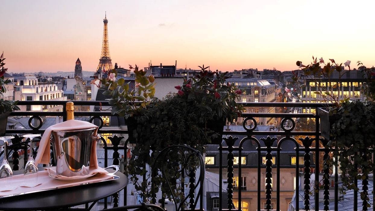 Terrace at hotel balzac 