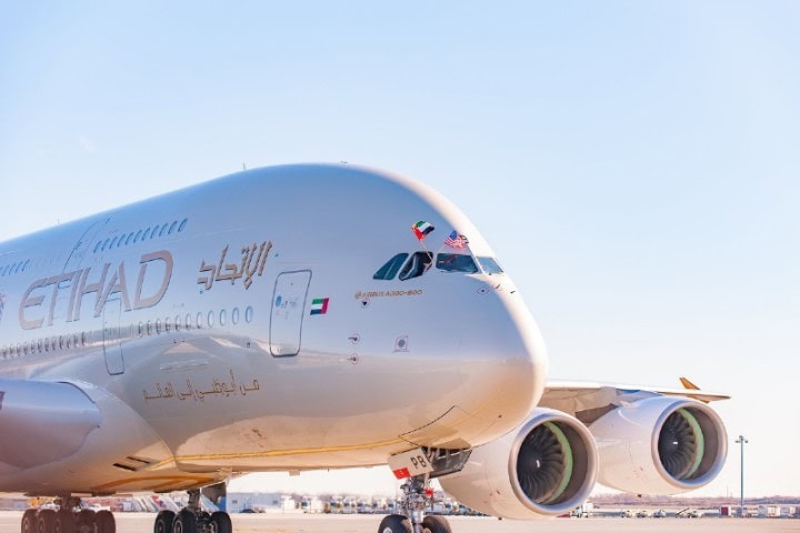 Premiere for Etihads A380 til New York - 2