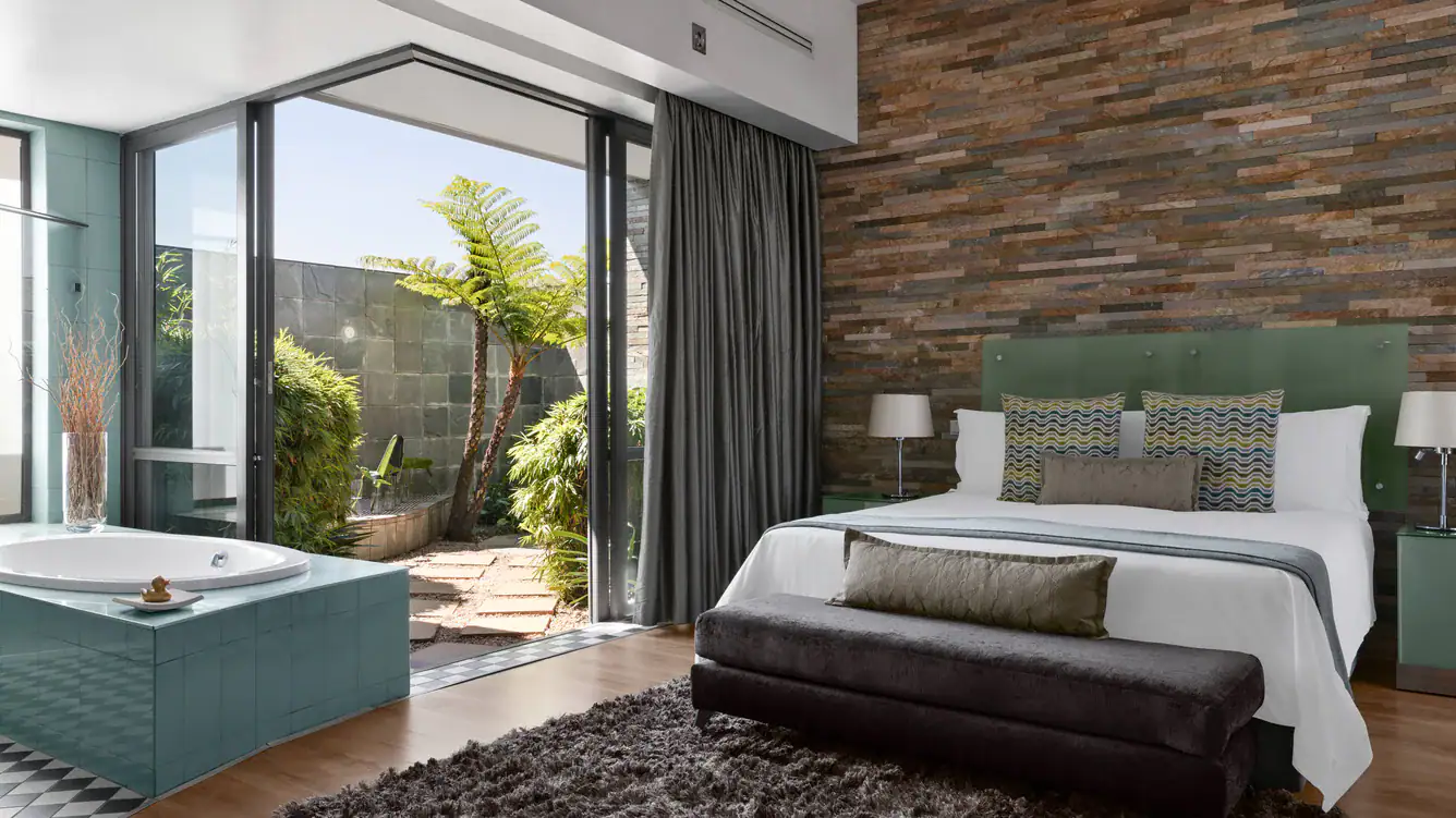 Bedroom at african pride melrose arch johannesburg