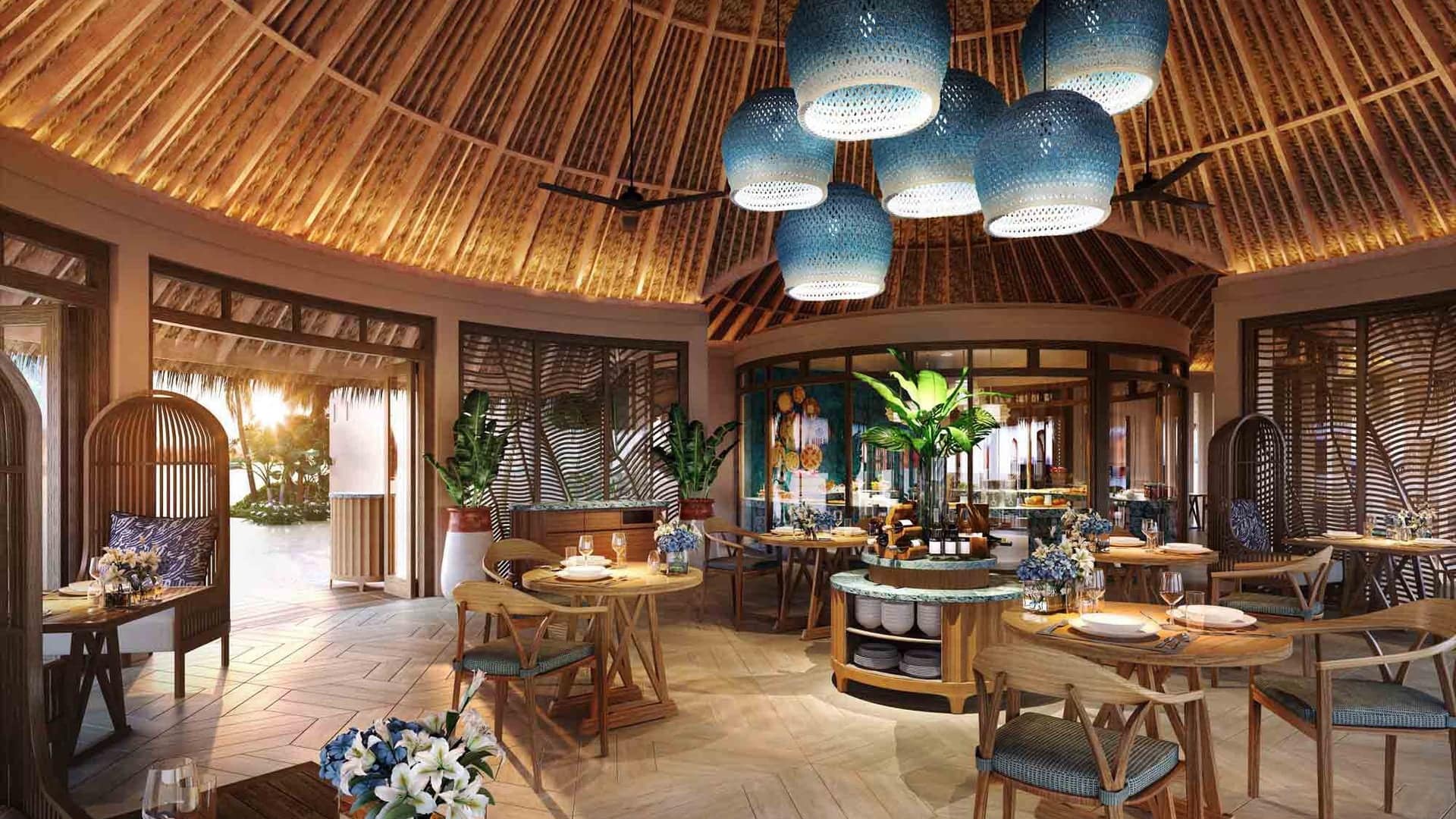 Lunch dining in wooden decor at Nautilius.