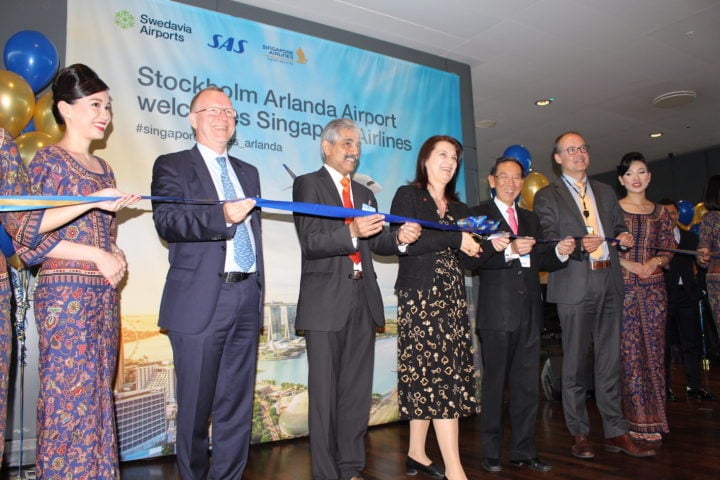 Premiere of Singapore Airlines new Stockholm route - 3