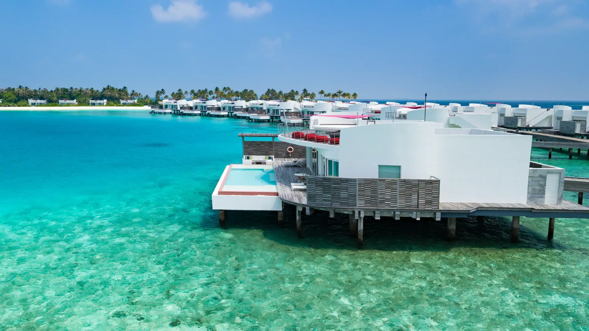 On water suites at Jumeriah Maldives Olhahali Island.