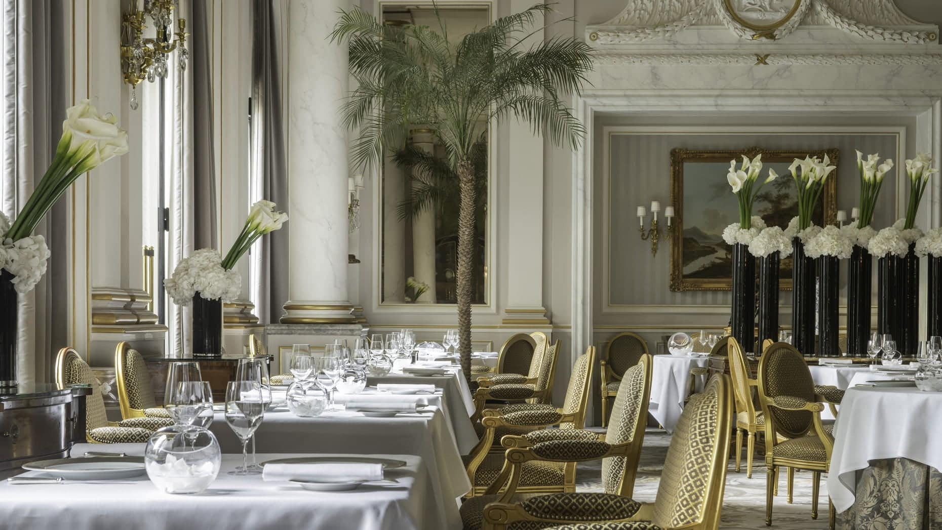dining are of Le Cinq by Chef Christian Le Squer