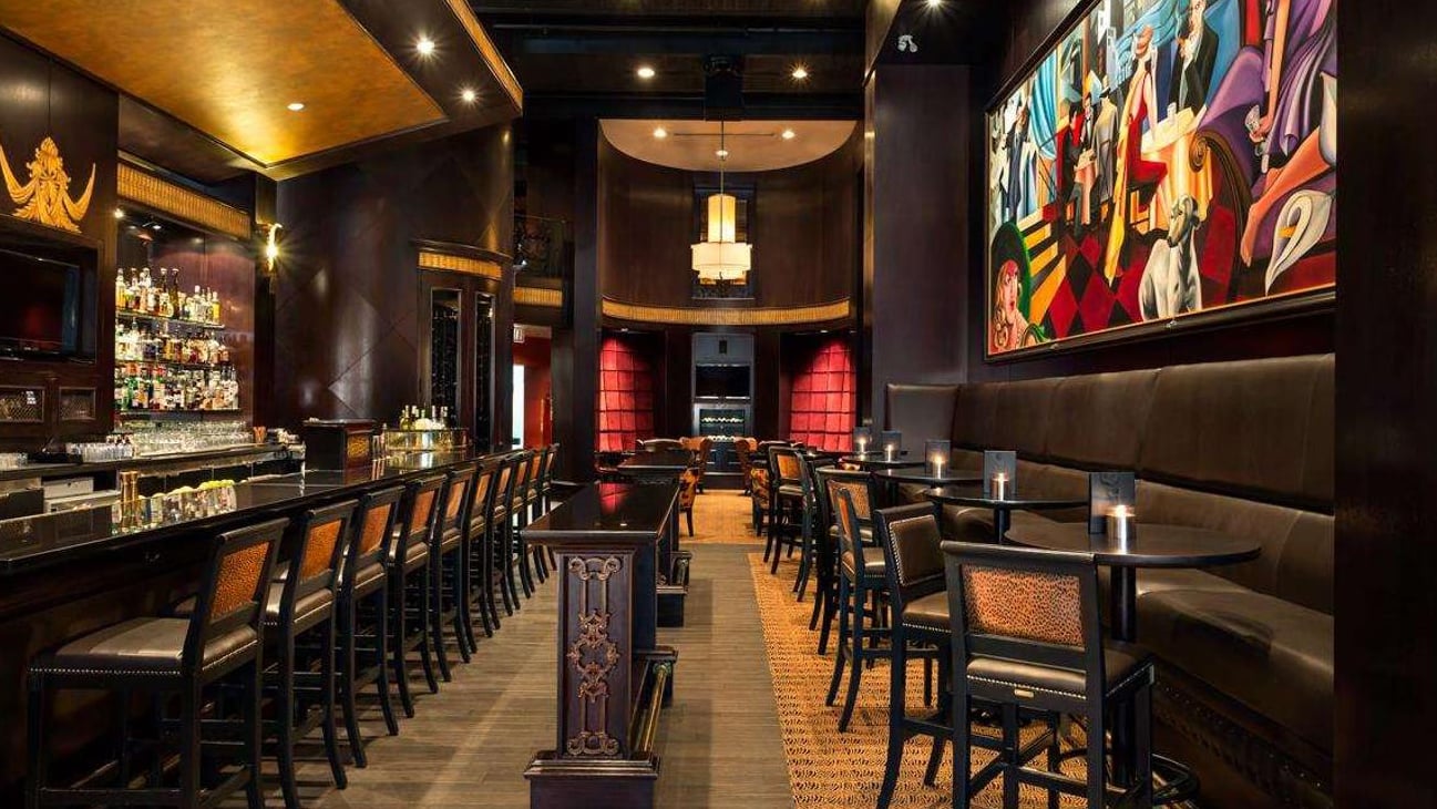 Black designed bar at st regis hotel vancouver