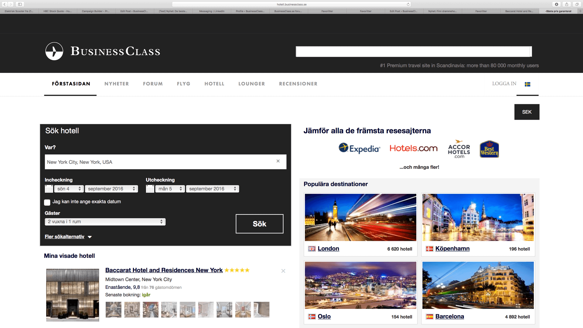 Find your dreamhotel on BusinessClass. We´re launching hotelsearch