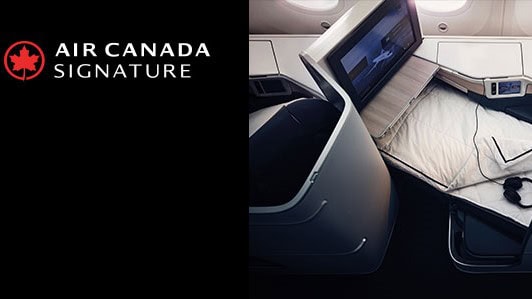 air canada's signature class flat bed